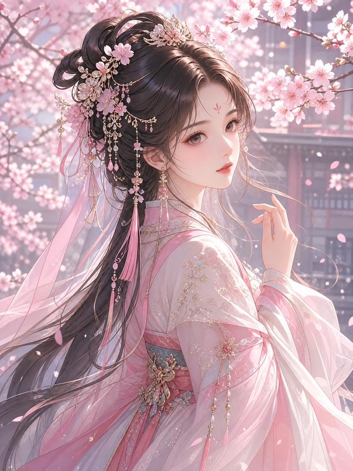 抖音风动漫-汉服少女